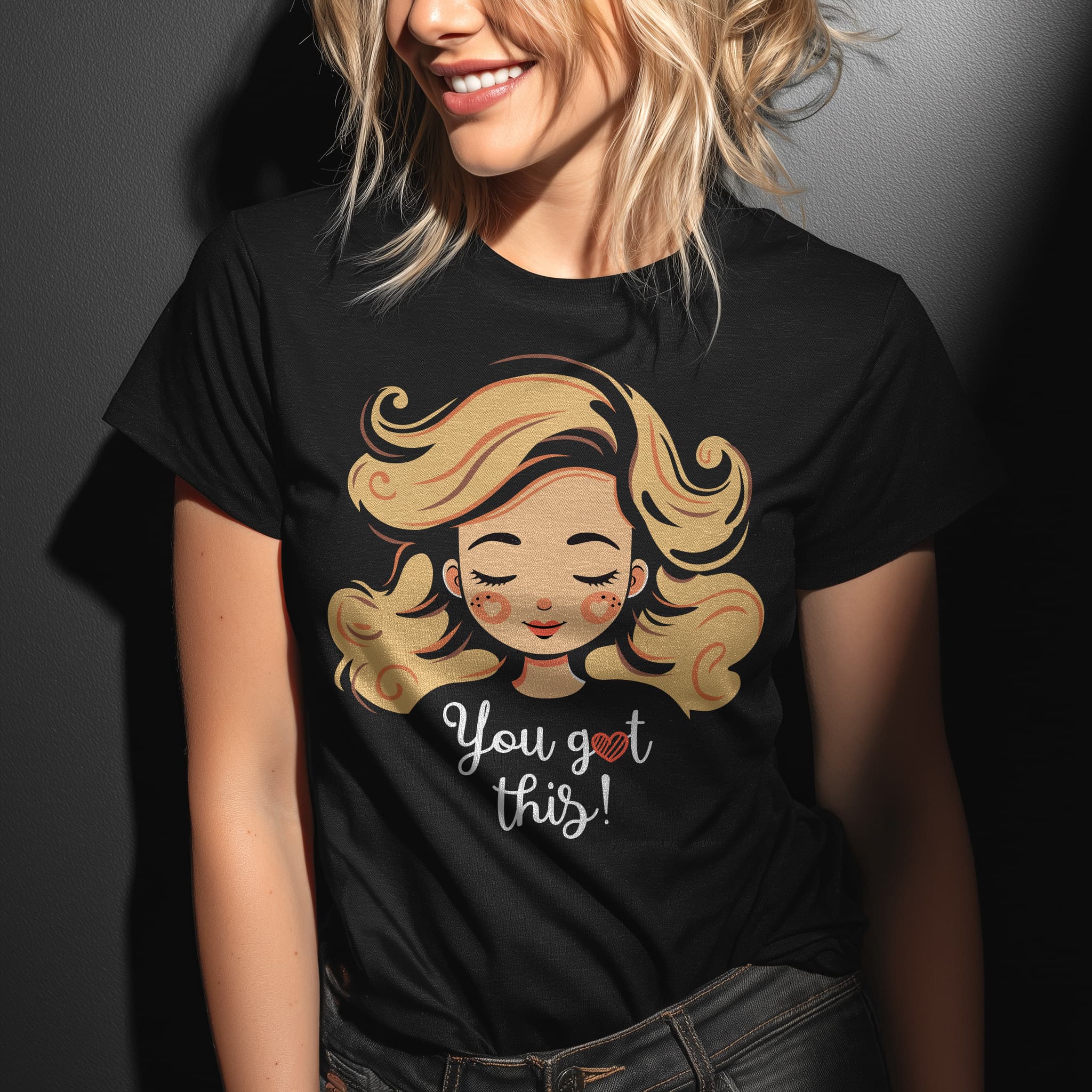 T-shirt design graphic artwork that says You got this