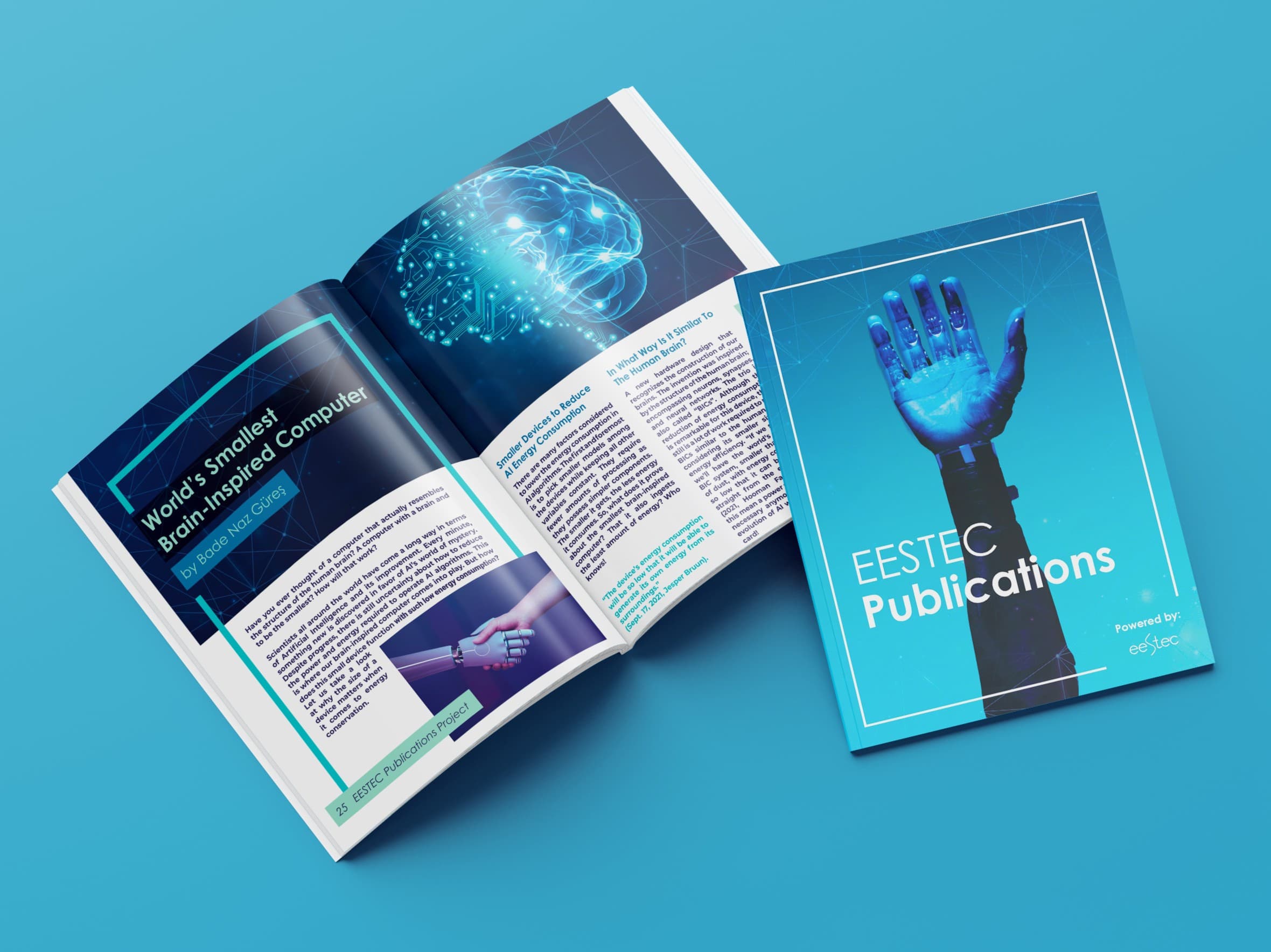 EESTEC Publications: Editorial Design cover design editorial design eestec electric cars graphic design layout design magazine design print design publication design science and technology science magazine tech editorial technology magazine typography
