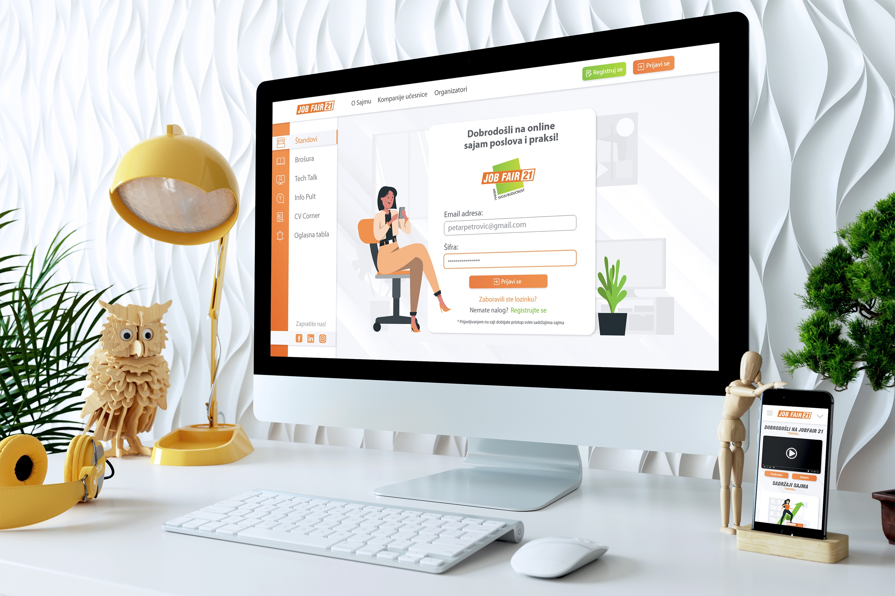 JobFair 21: Online Platform Design 2d illustration adobe xd dashboard edtech event platform grid system hiring illustration job fair landing page playful ui recruitment platform startup student portal user interface ux design virtual event web design zoom integration ​ui design