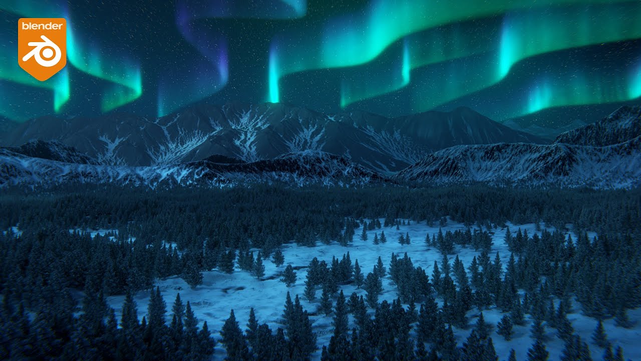 Guided by the Northern Lights 3D artwork by Stefan Radenkovic